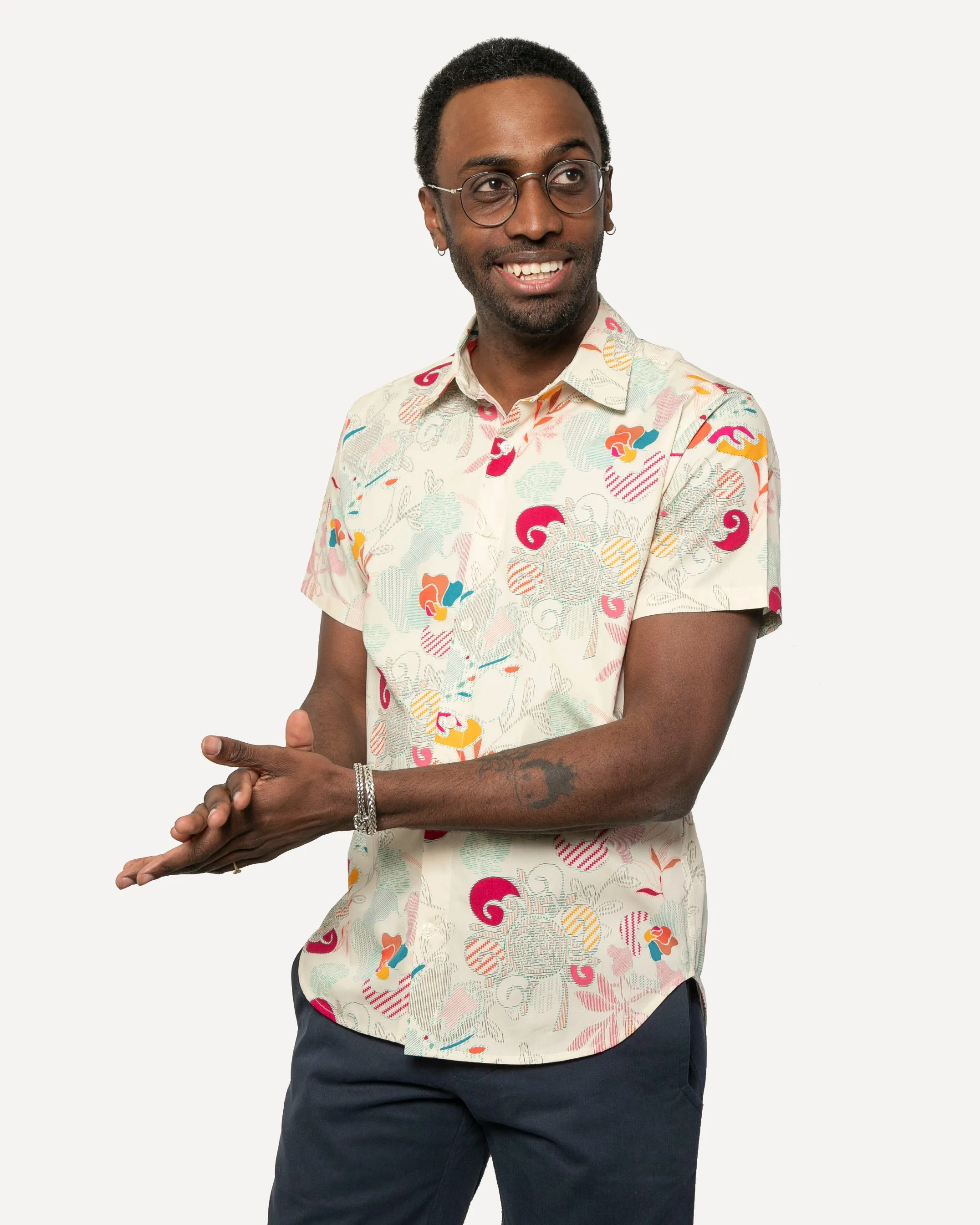 Short Sleeve Dylan Shirt | Stitched Boho Garden sold by 18 Waits product image thumbnail 2