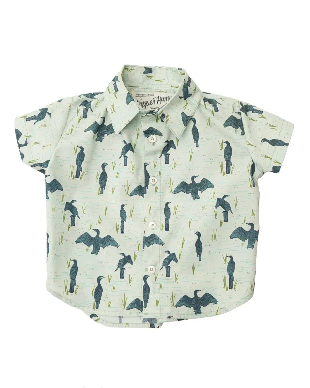 Short Sleeve Shirt | Seabirds - Dusk sold by 18 Waits