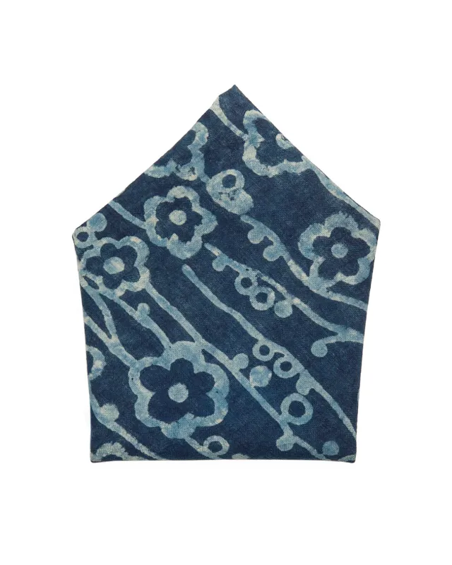 Pocket Square | Faded Japanese Flowers sold by 18 Waits