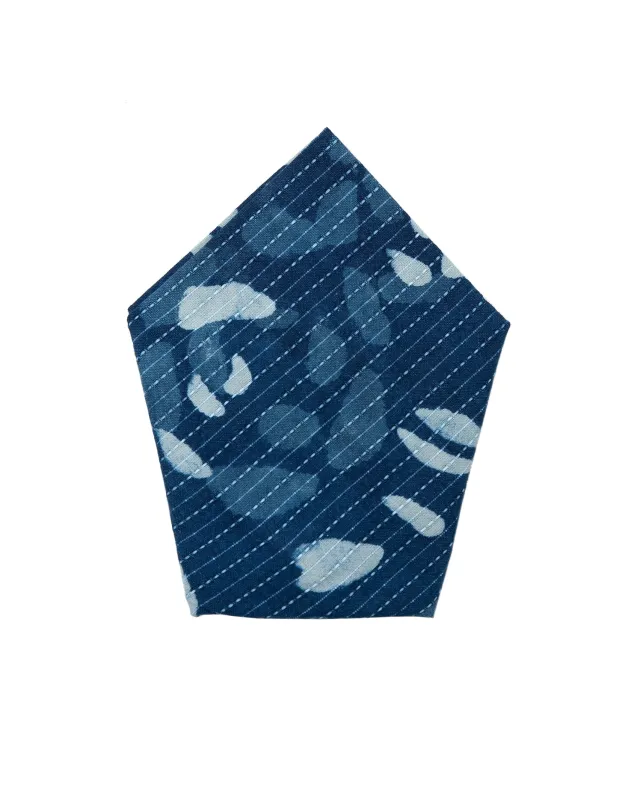 Pocket Square | Indigo Blossom Stitch sold by 18 Waits