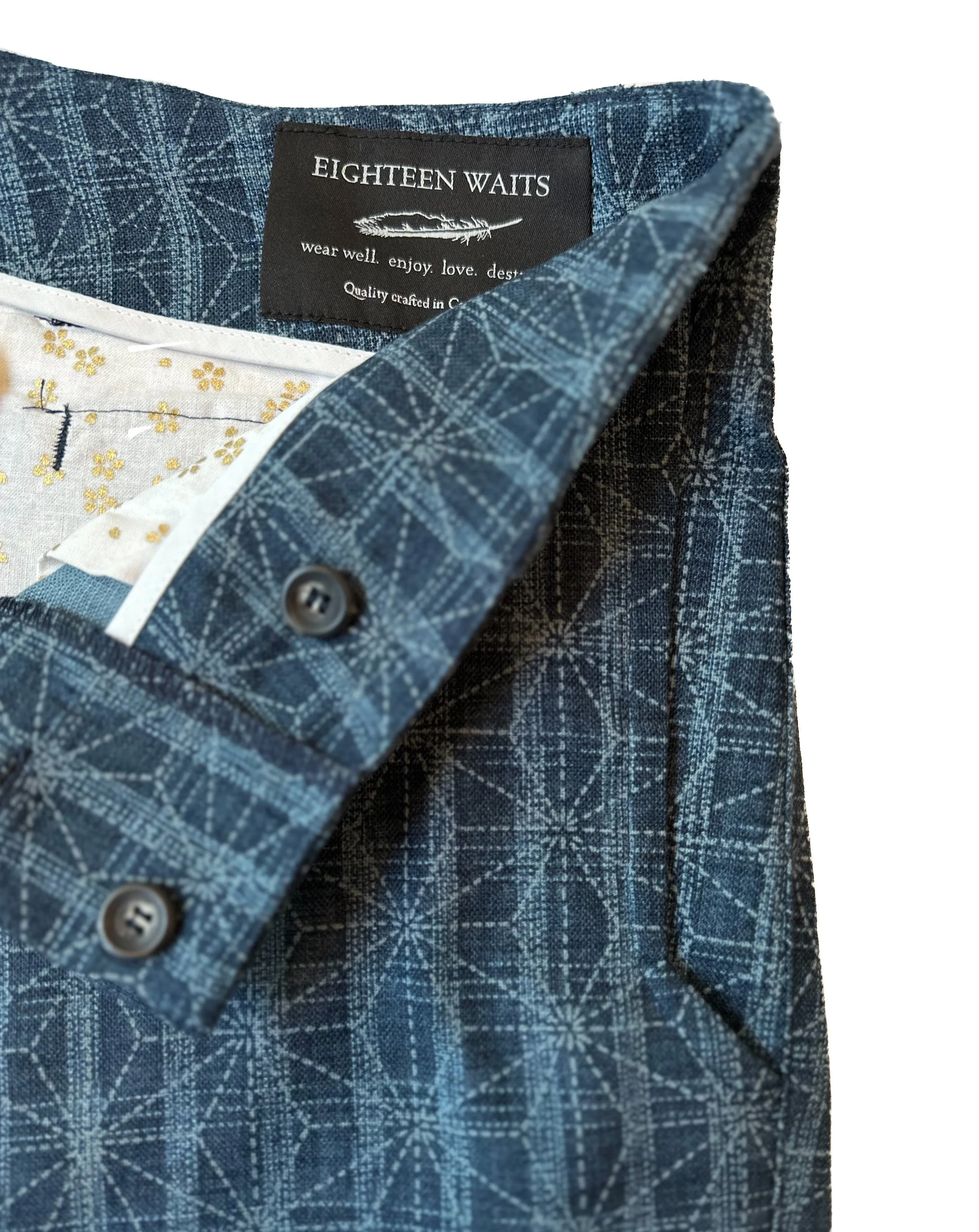 Signature Shorts | Faded Indigo Stars sold by 18 Waits product image thumbnail 4