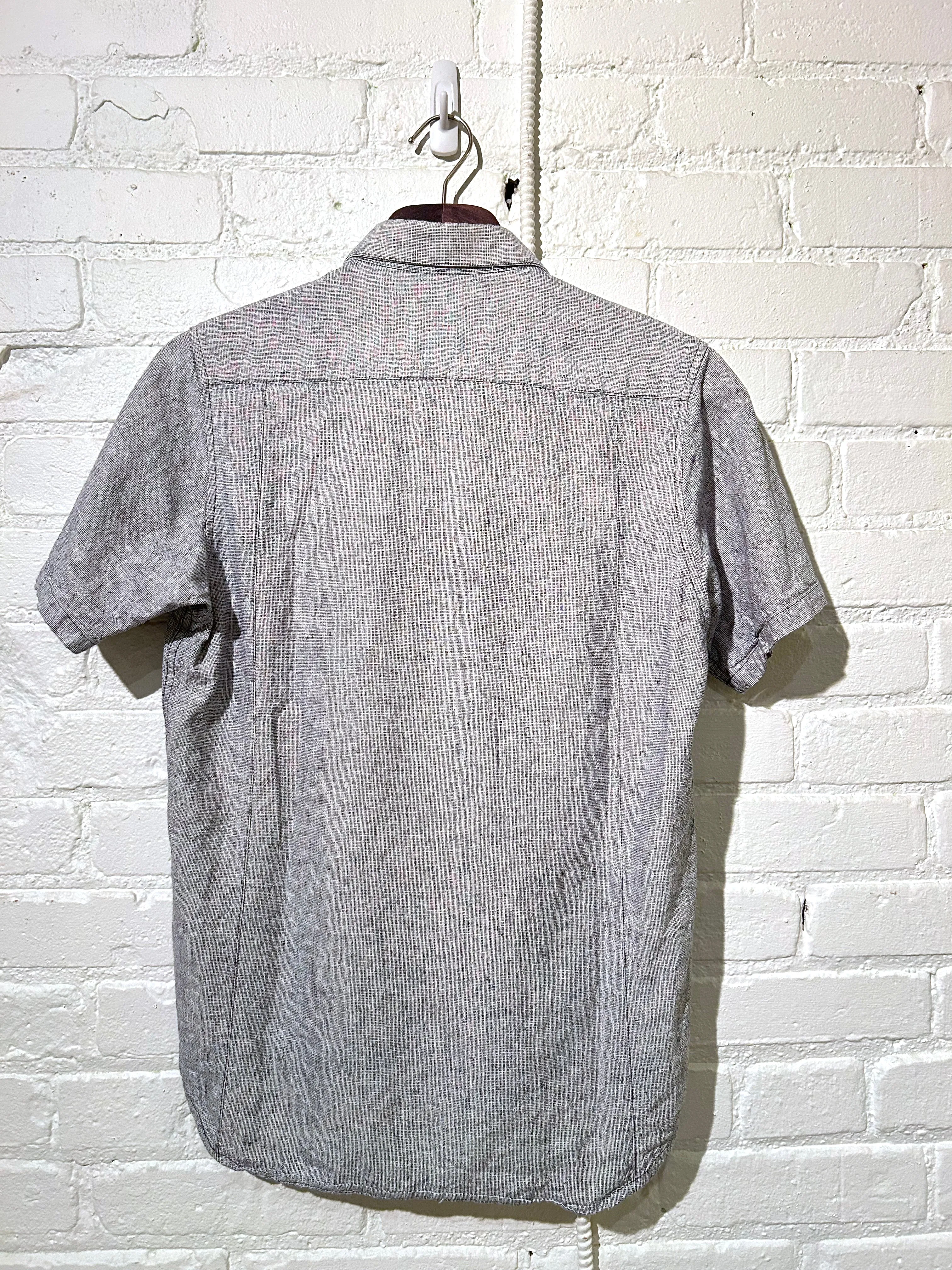 Vintage Short Sleeve Dylan | Indigo Linen Hatches sold by 18 Waits product image thumbnail 2