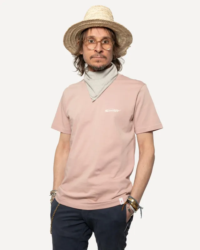 Classic Fit T-Shirt | Dusty Rose with Feather sold by 18 Waits