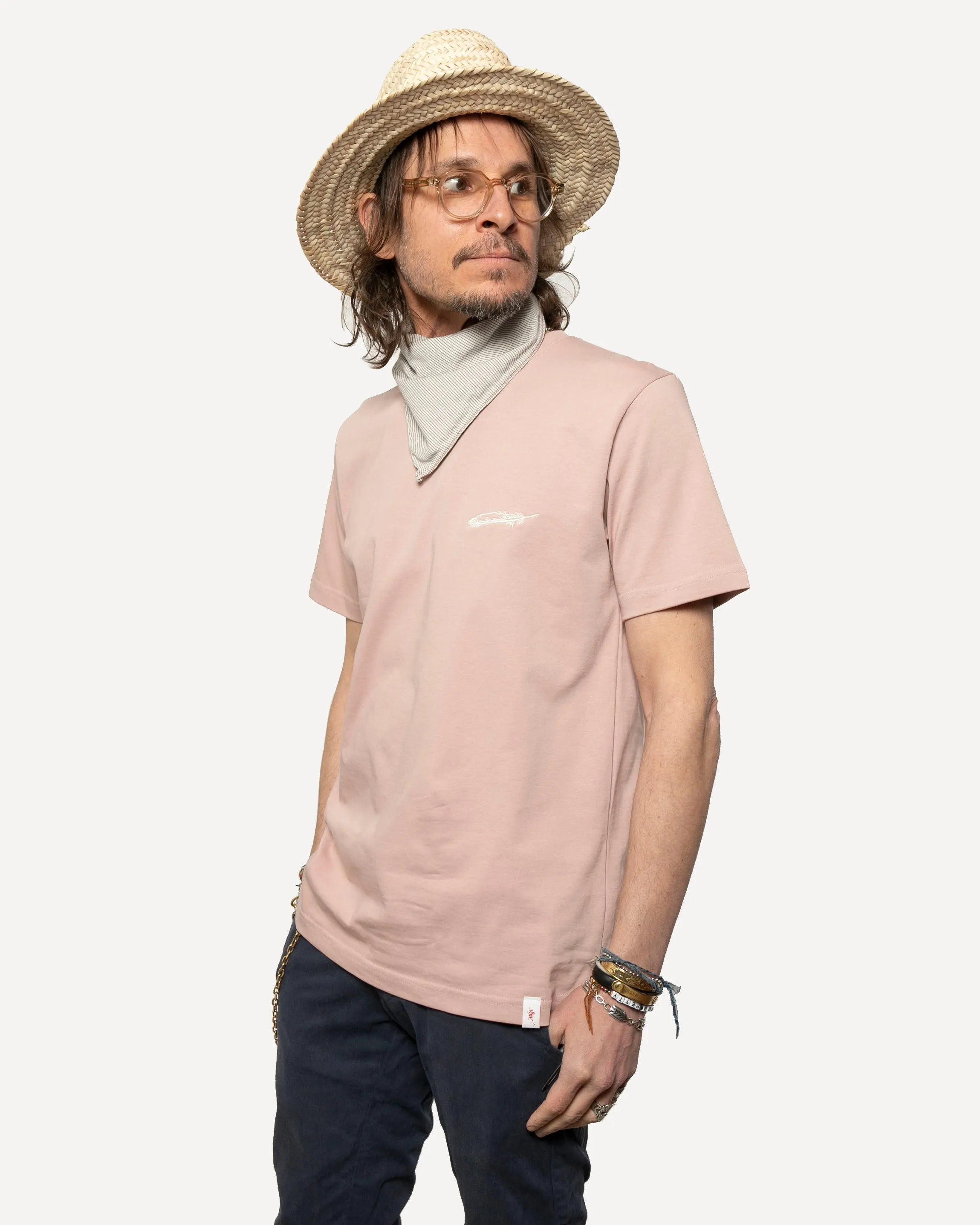Classic Fit T-Shirt | Dusty Rose with Feather sold by 18 Waits product image thumbnail 3