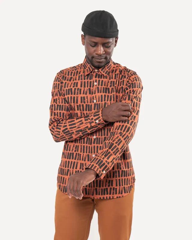 Long Sleeve Dylan Shirt | Terra Brush Strokes sold by 18 Waits