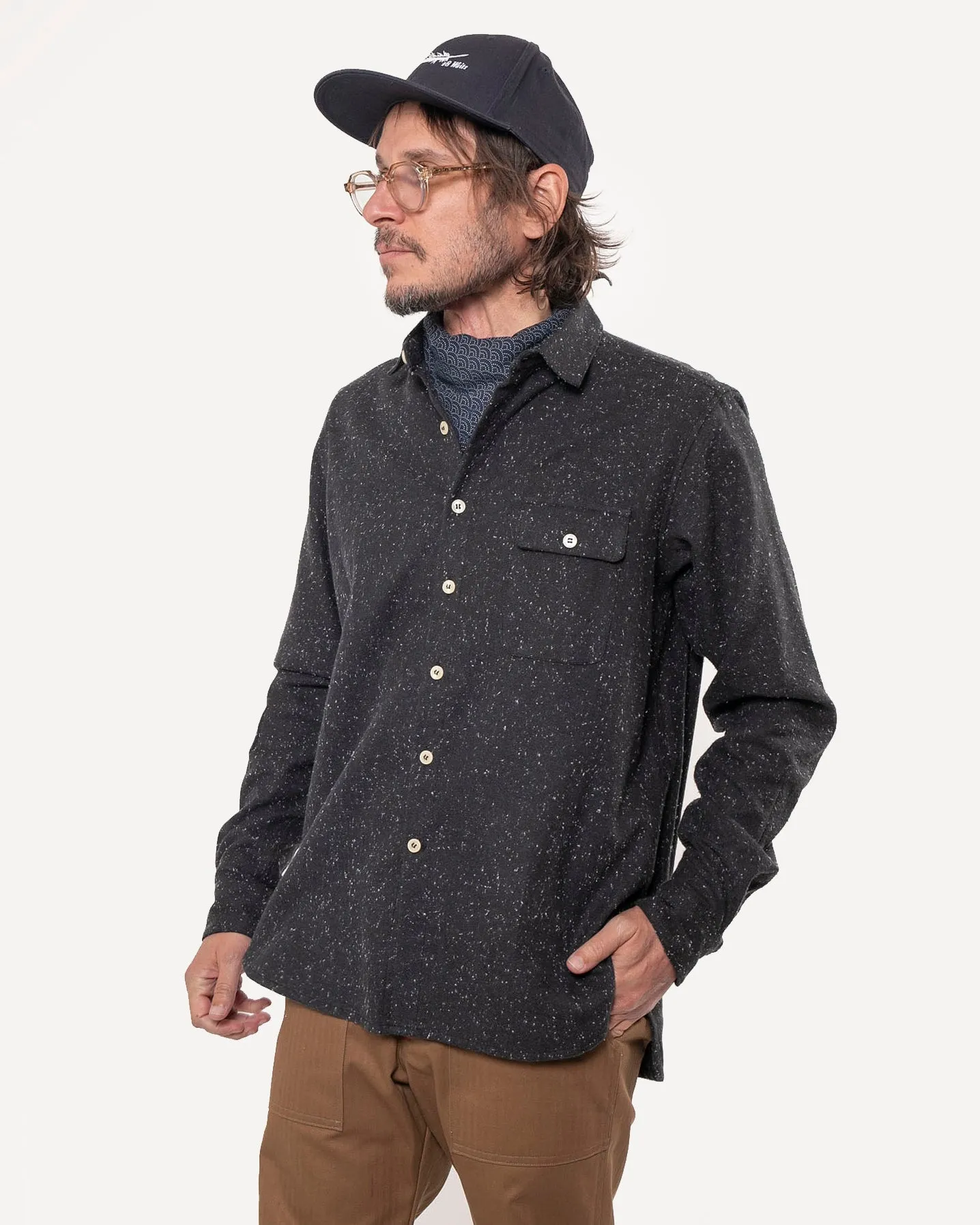 Long Sleeve Neuwirth Shirt | Shetland Fleck Flannel sold by 18 Waits product image thumbnail 3