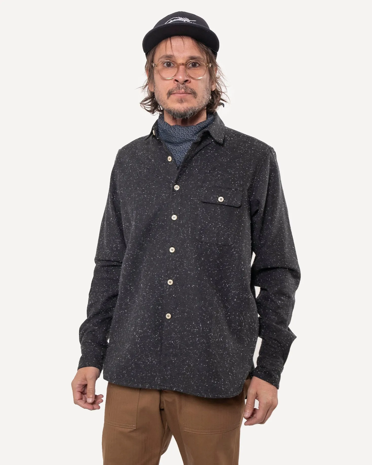 Long Sleeve Neuwirth Shirt | Shetland Fleck Flannel sold by 18 Waits product image thumbnail 2