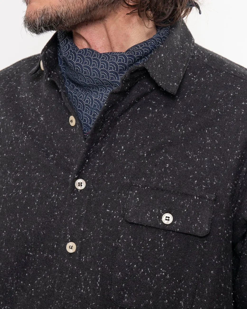 Long Sleeve Neuwirth Shirt | Shetland Fleck Flannel sold by 18 Waits product image thumbnail 4