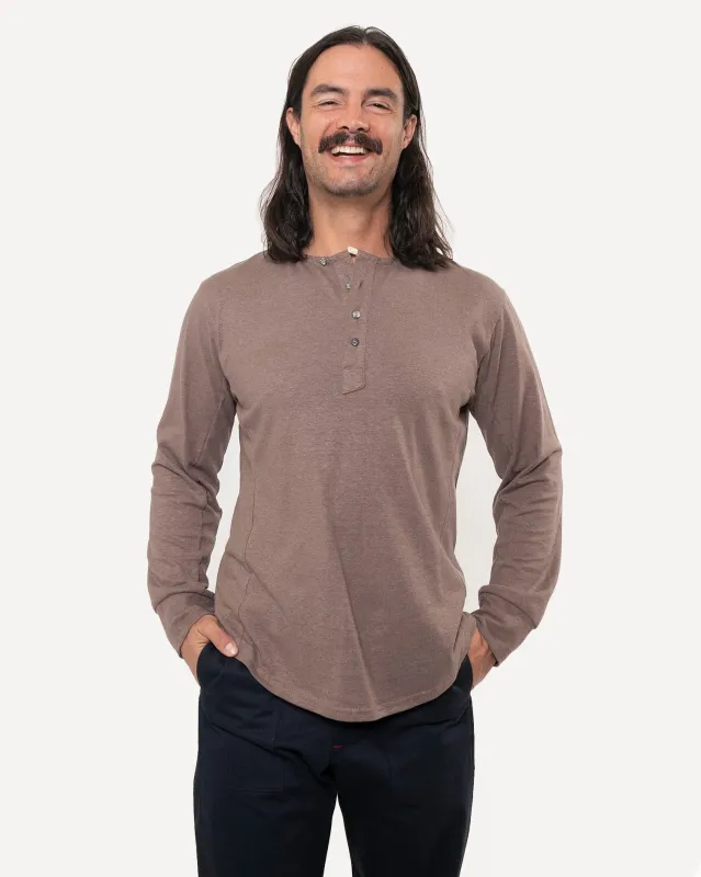 Heritage Henley | Smokey Walnut Cotton Hemp sold by 18 Waits