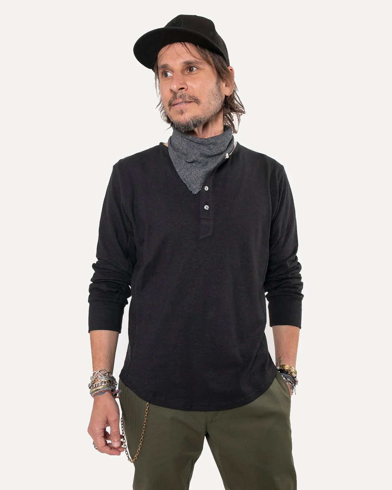 Heritage Henley | Black Cotton Hemp sold by 18 Waits product image thumbnail 2