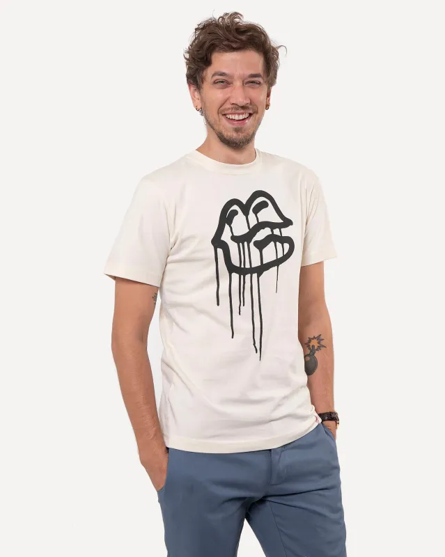 Graphic T-Shirt | Black Lips on Natural sold by 18 Waits