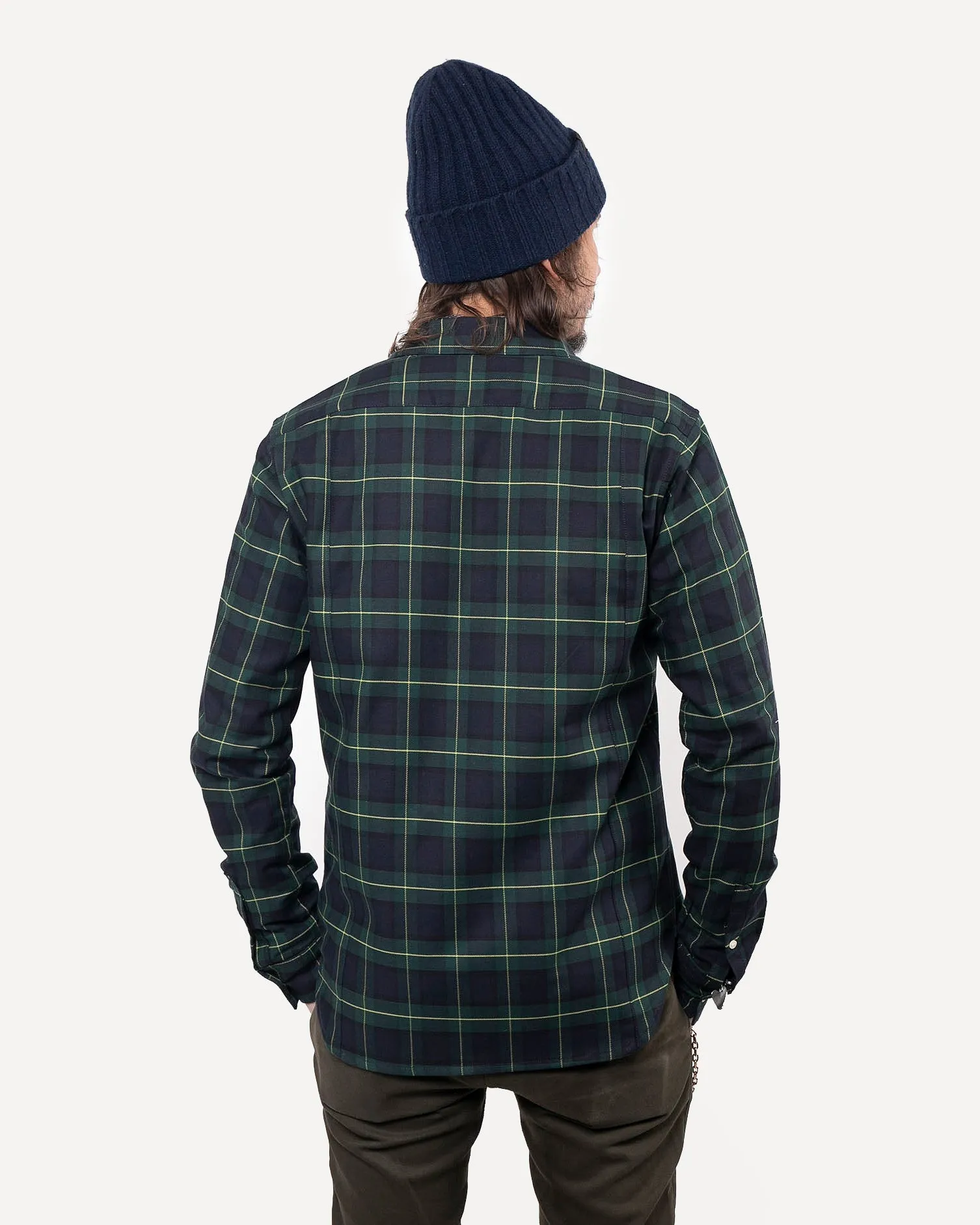 Long Sleeve Dylan Shirt | Hunter Plaid sold by 18 Waits product image thumbnail 3
