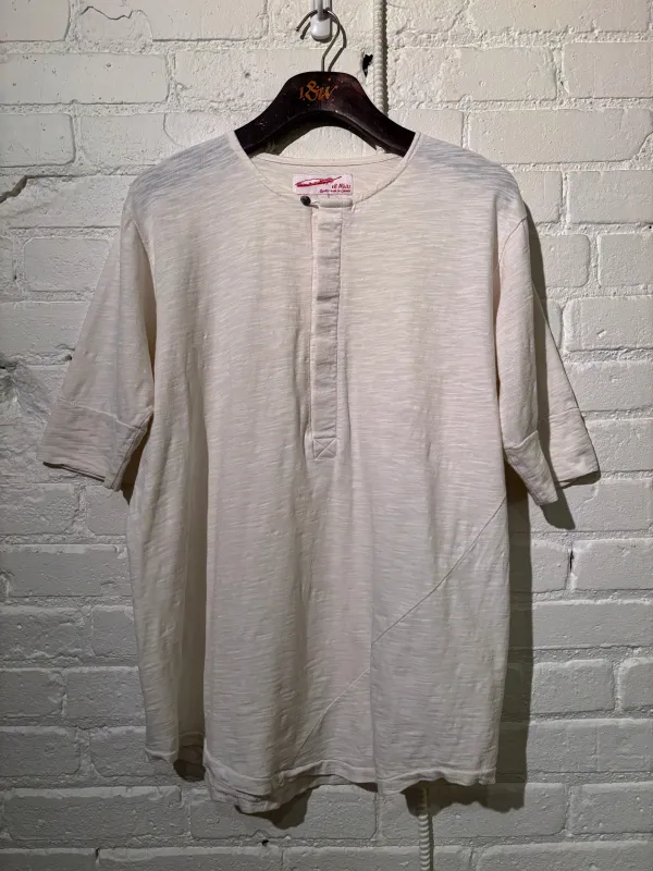 Vintage Heritage Henley | Natural Slub Cotton made by 18 Waits