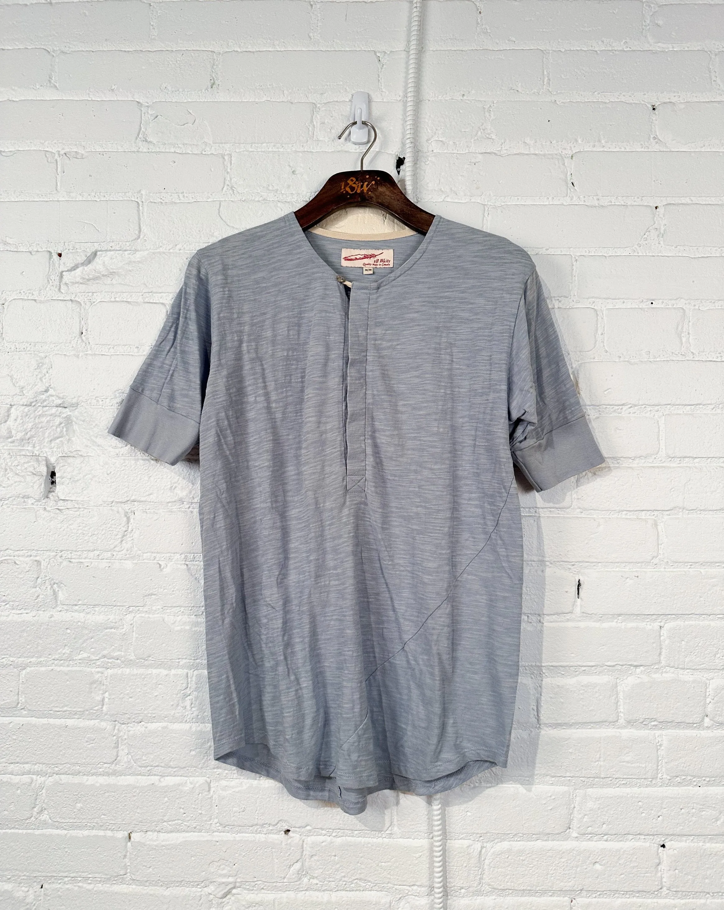 Vintage Hitchhiker Henley | Light Blue Slub sold by 18 Waits