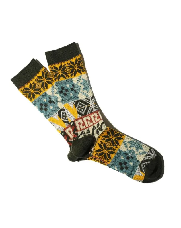 Anonymous Ism Socks | Multi JQ Pattern Crew - Moss made by Anonymous Ism