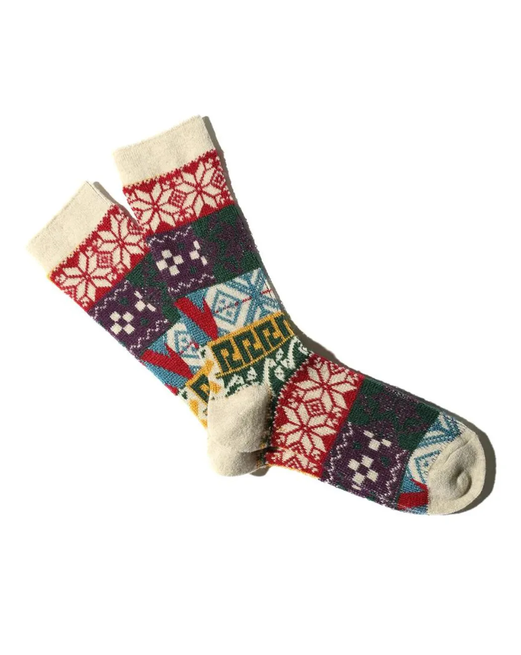 Anonymous Ism Socks | Multi JQ Pattern Crew - Oatmeal sold by 18 Waits