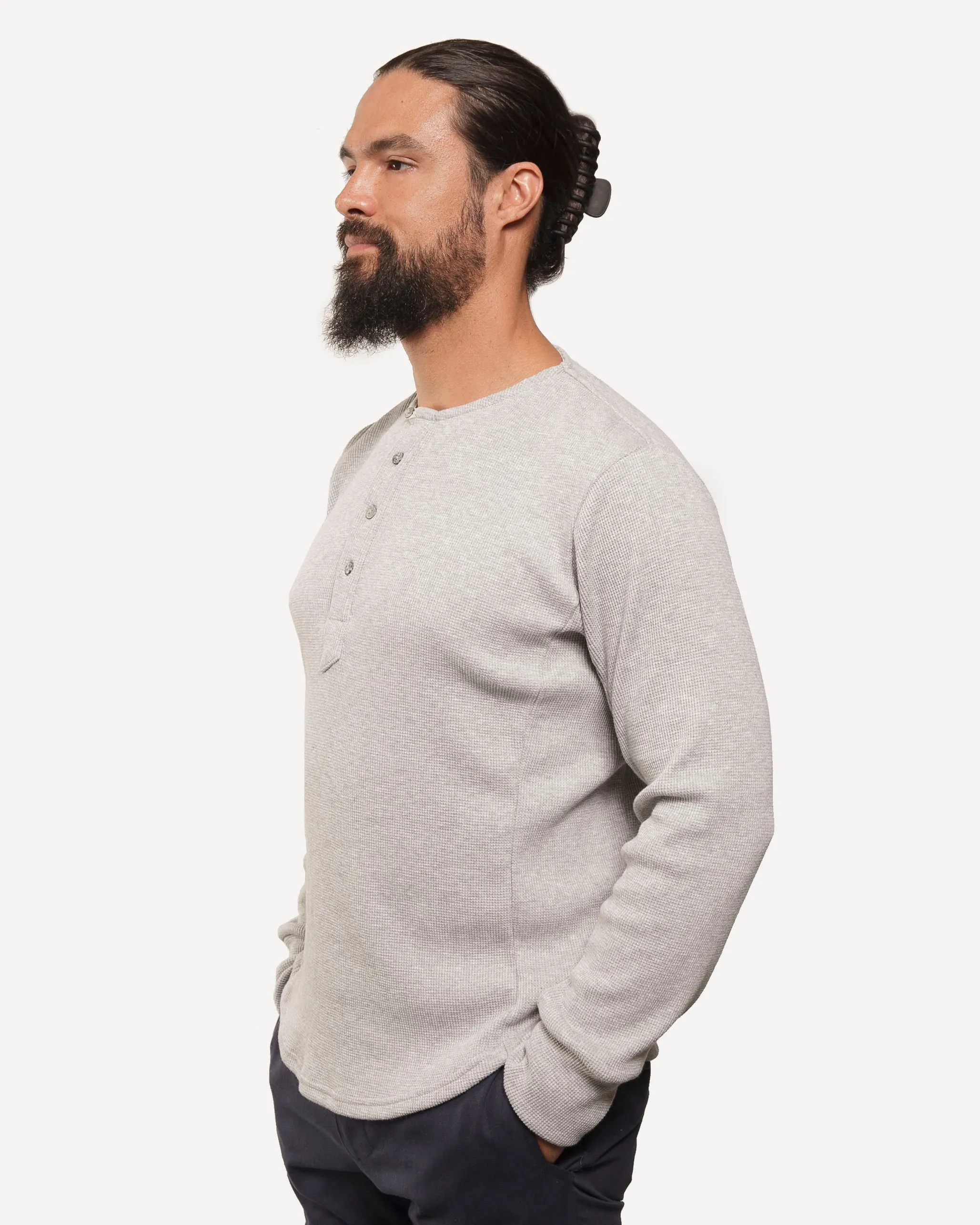 Heritage Henley | Organic | Light Grey Micro Waffle sold by 18 Waits product image thumbnail 2