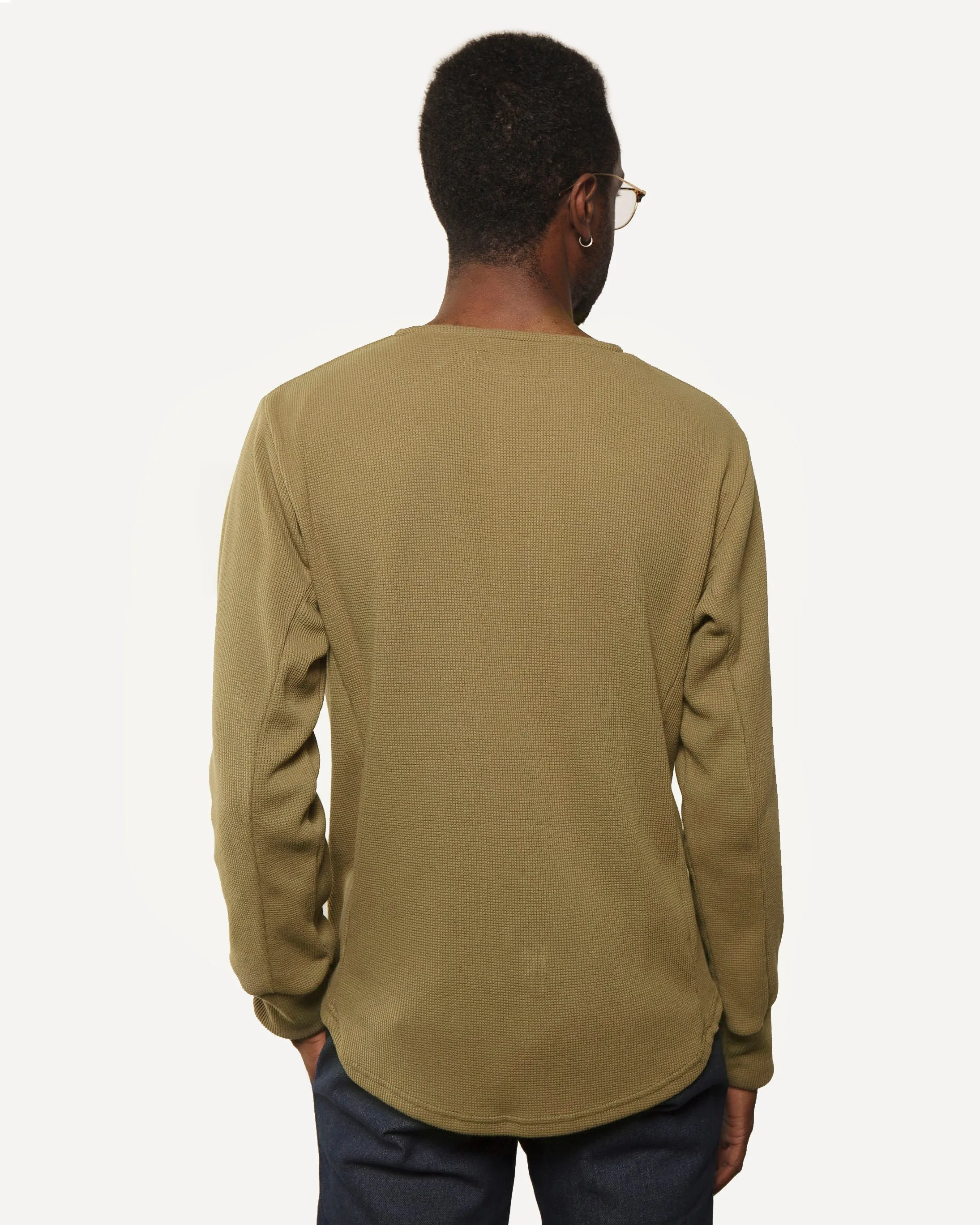 Heritage Henley | Organic | Khaki Micro Waffle sold by 18 Waits product image thumbnail 3