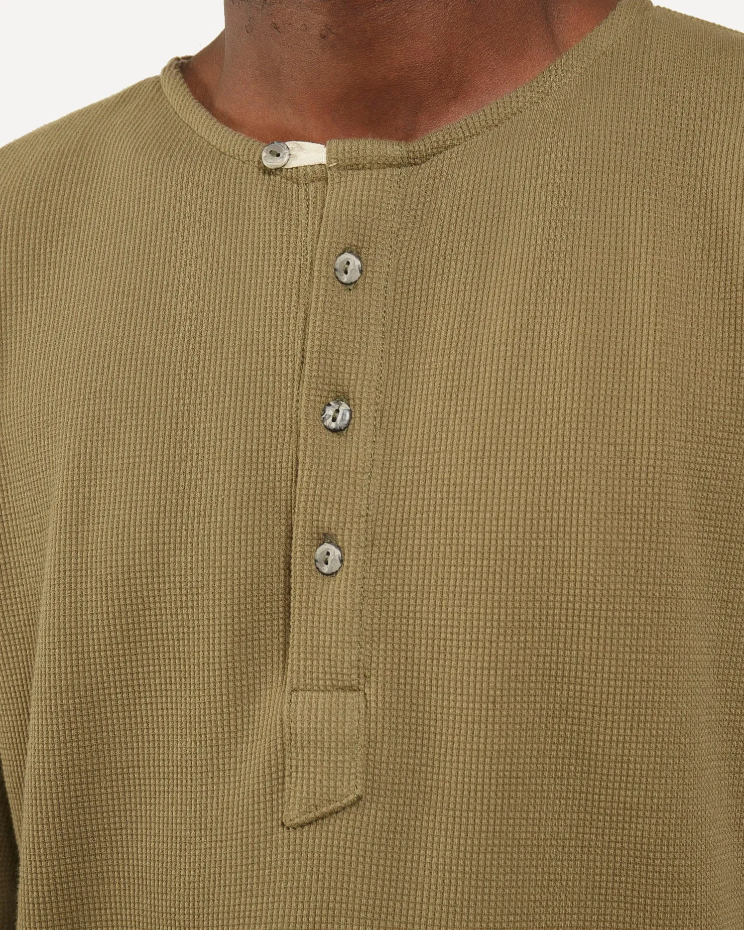 Heritage Henley | Organic | Khaki Micro Waffle sold by 18 Waits product image thumbnail 4