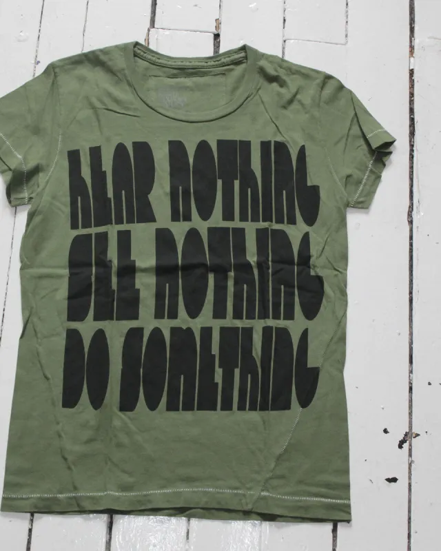Women's Graphic T-Shirt | Hear Nothing made by 18 Waits