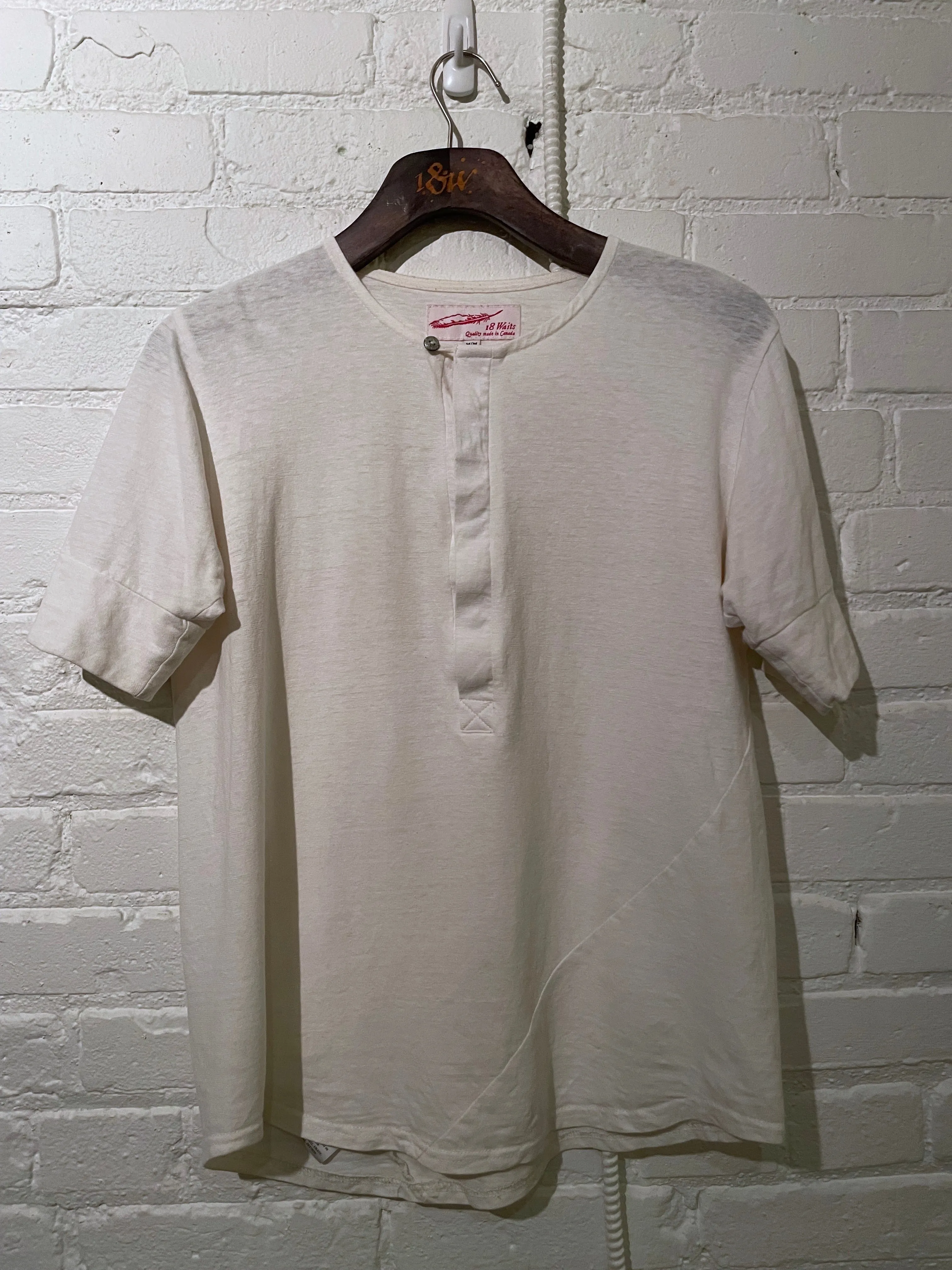 Vintage Hitchhiker Henley | White Natural sold by 18 Waits
