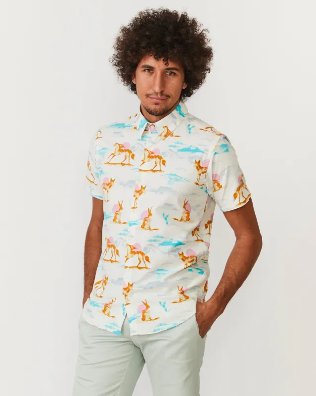 Short Sleeve Dylan | Pink Wild Horses made by 18 Waits
