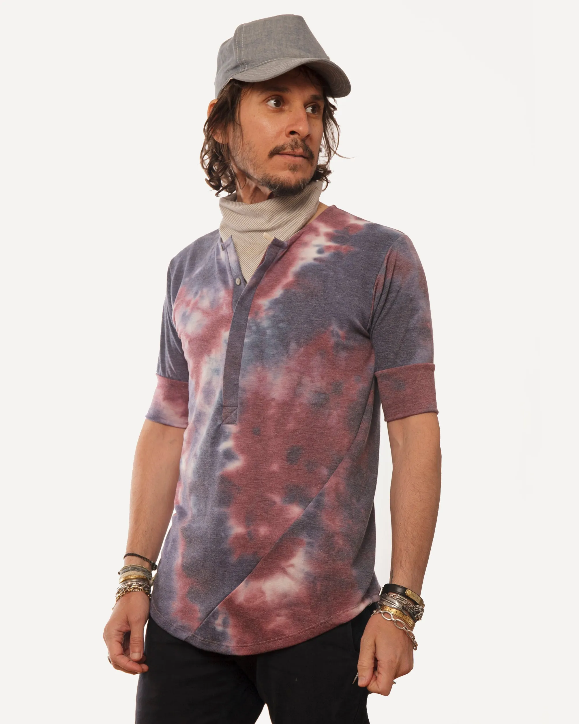 Hitchhiker Henley | Indigo Plum Tie Dye sold by 18 Waits product image thumbnail 2