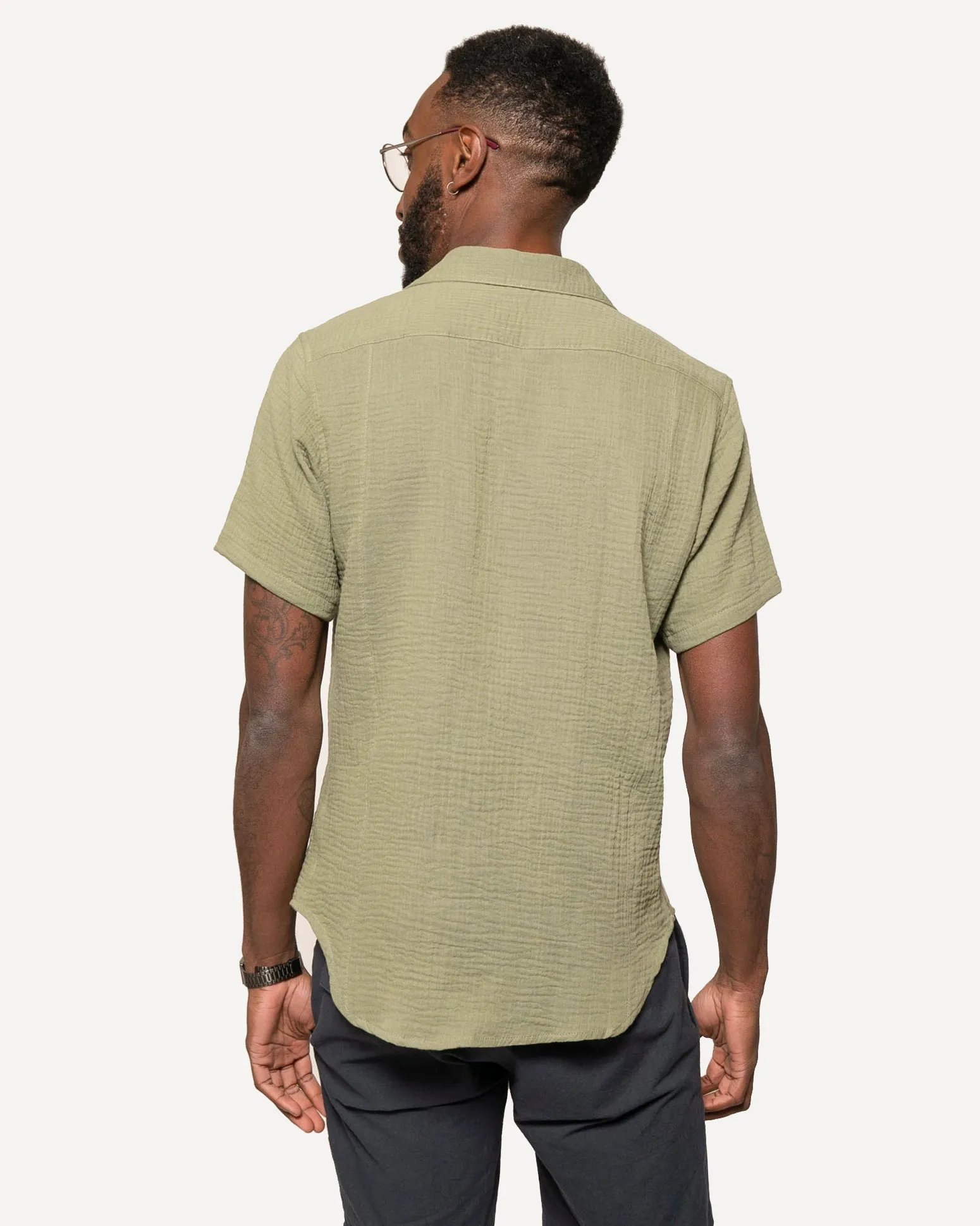 Short Sleeve Dylan | Sage Double Gauze sold by 18 Waits product image thumbnail 2