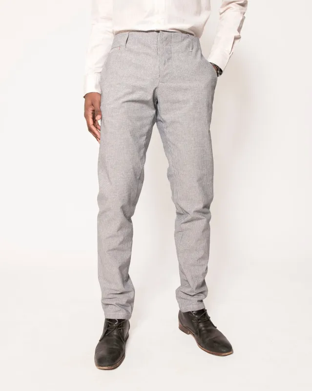 Signature Trouser | Pinstripe Chambray made by 18 Waits