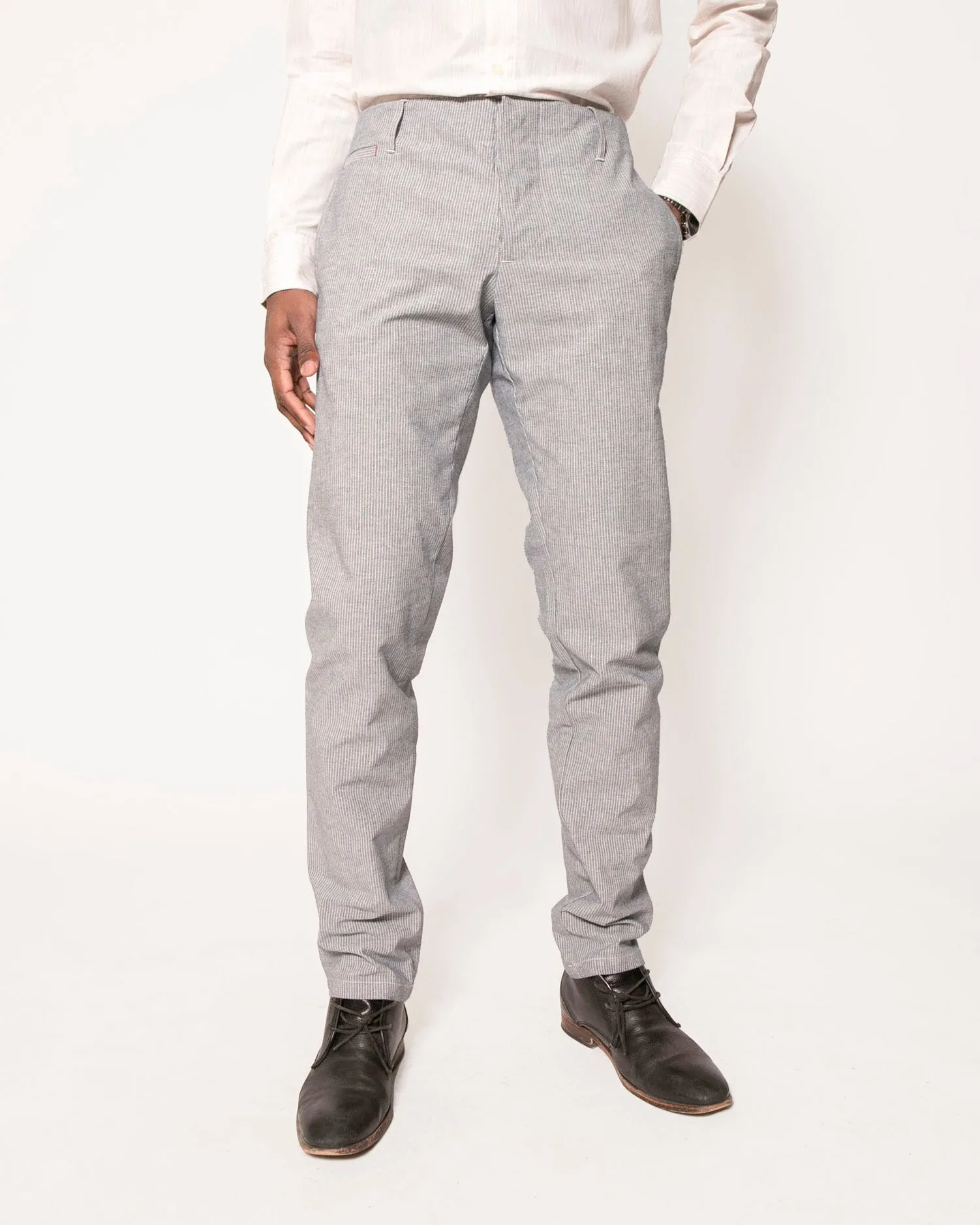 Signature Trouser | Pinstripe Chambray sold by 18 Waits