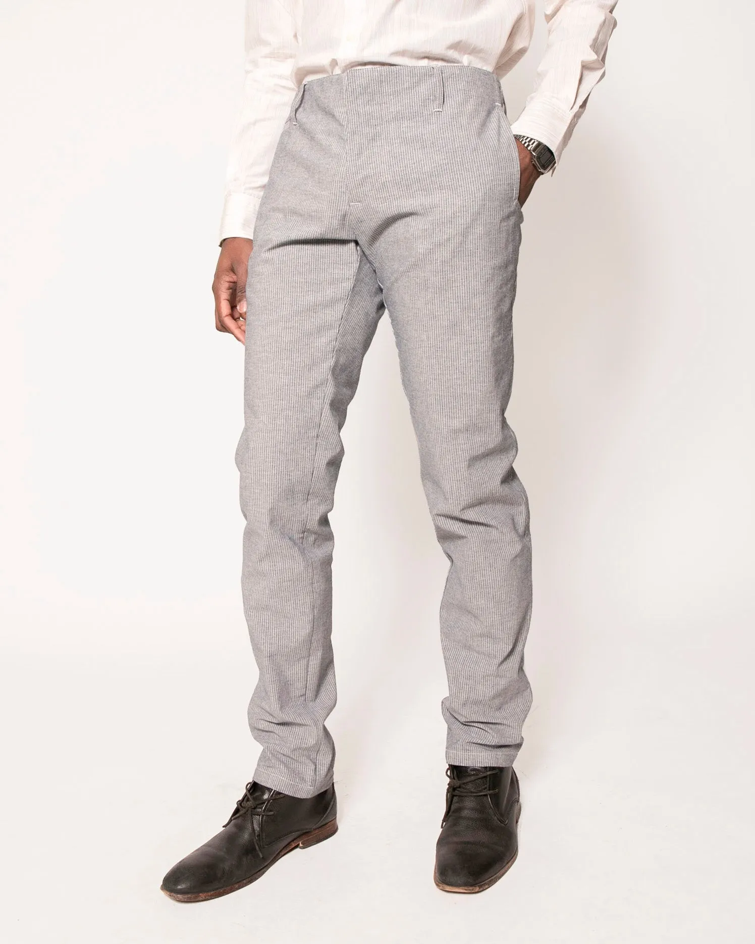 Signature Trouser | Pinstripe Chambray sold by 18 Waits product image thumbnail 3