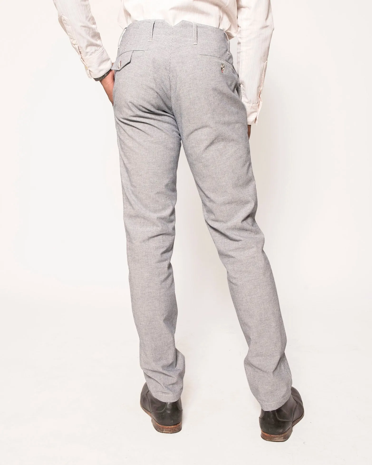 Signature Trouser | Pinstripe Chambray sold by 18 Waits product image thumbnail 2