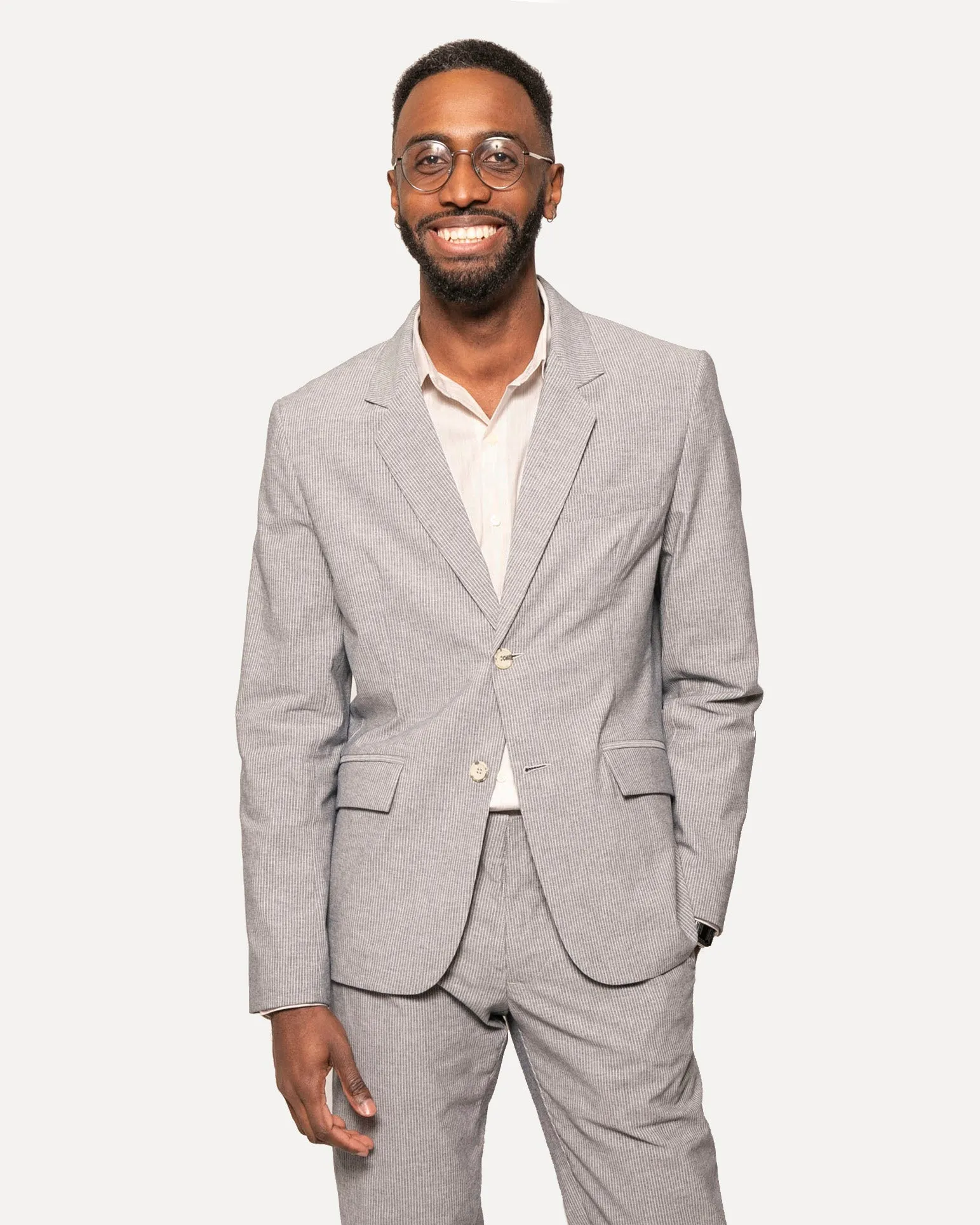 Blazer | Pinstripe Chambray sold by 18 Waits product image thumbnail 5