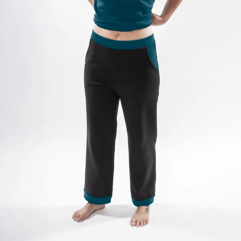 Colorful Seville loungewear pants sold by Garneau Slippers
