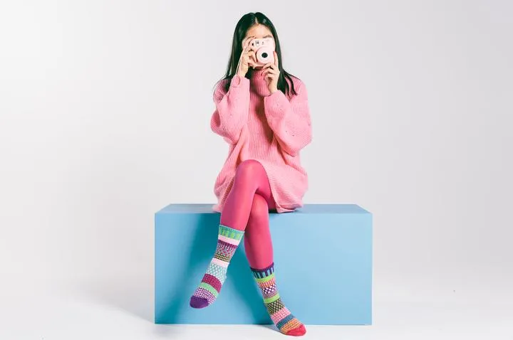 Solmate Dahlia Crew Socks sold by Garneau Slippers product image thumbnail 2