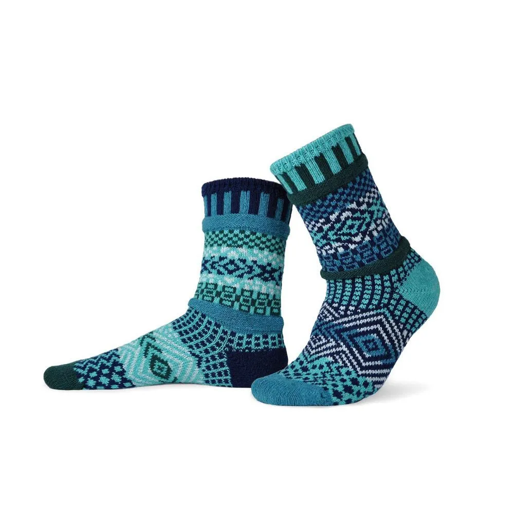 Solmate Evergreen Crew Socks sold by Garneau Slippers