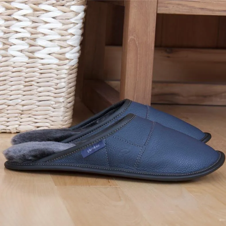Two-tone All-purpose Leather Mule Slippers sold by Garneau Slippers product image thumbnail 3