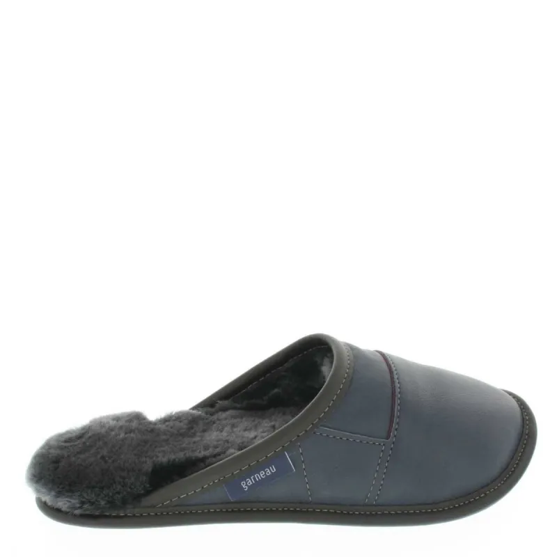 Two-tone All-purpose Leather Mule Slippers sold by Garneau Slippers