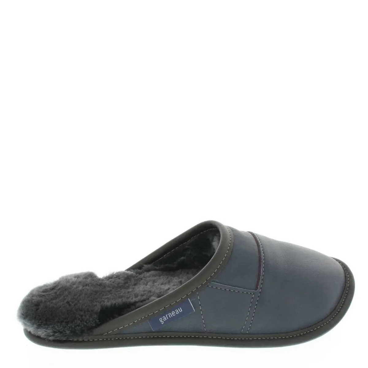 Two-tone All-purpose Leather Mule Slippers sold by Garneau Slippers