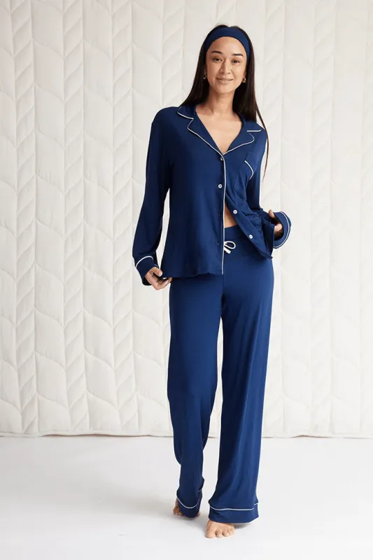 Long Sleeve Button-Down Pajama Set sold by Garneau Slippers