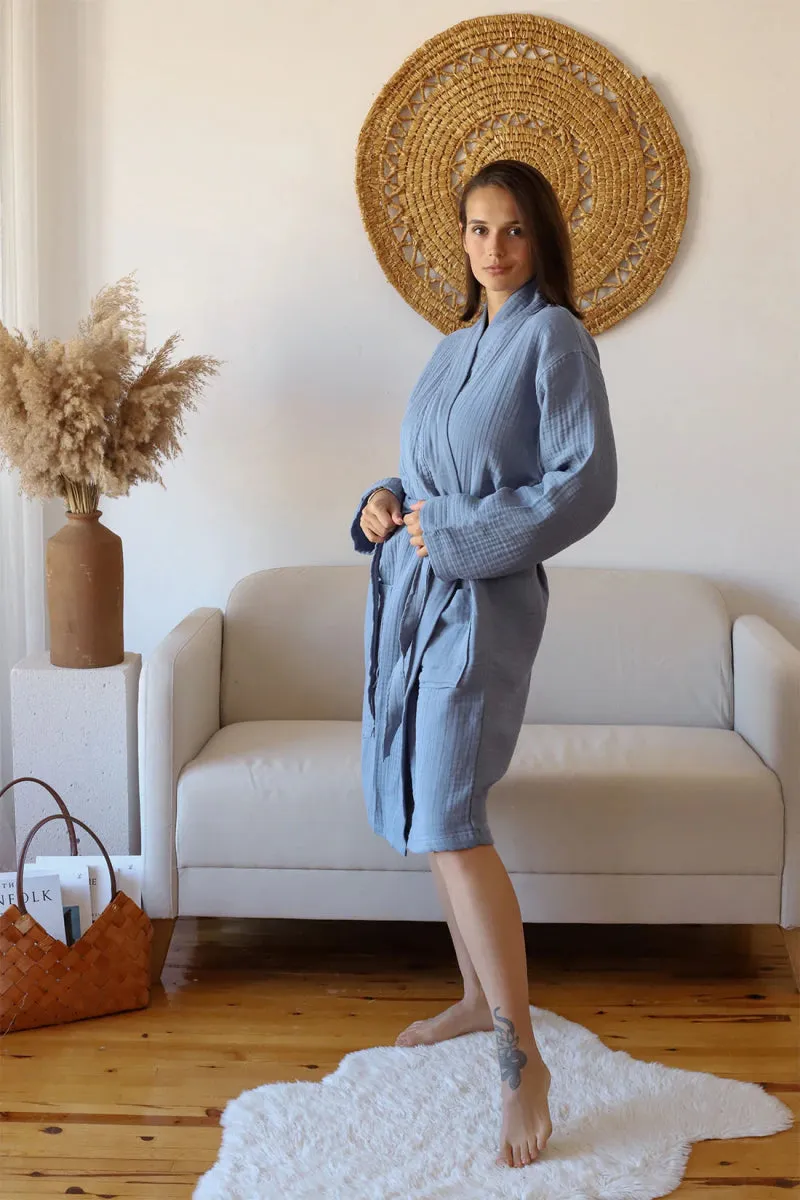Muslin Natural Cotton Soft Bathrobe sold by Garneau Slippers product image thumbnail 2
