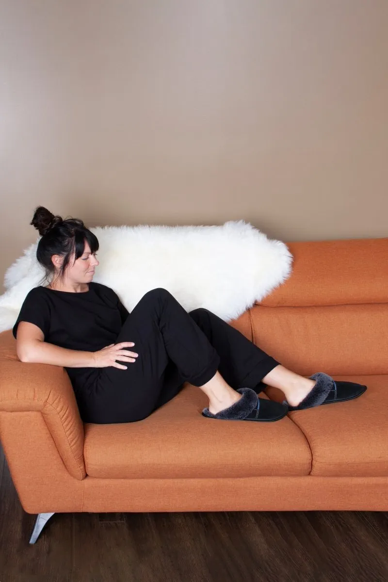 Milan bamboo loungewear sweater sold by Garneau Slippers