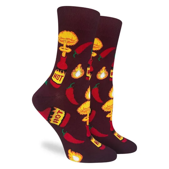 "Hot Sauce" Cotton Crew Socks by Good Luck Sock sold by Great Sox product image thumbnail 2