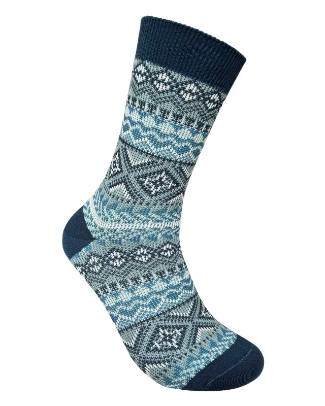 Vagden Jacquard Pattern B Cotton Casual Socks - Medium sold by Great Sox