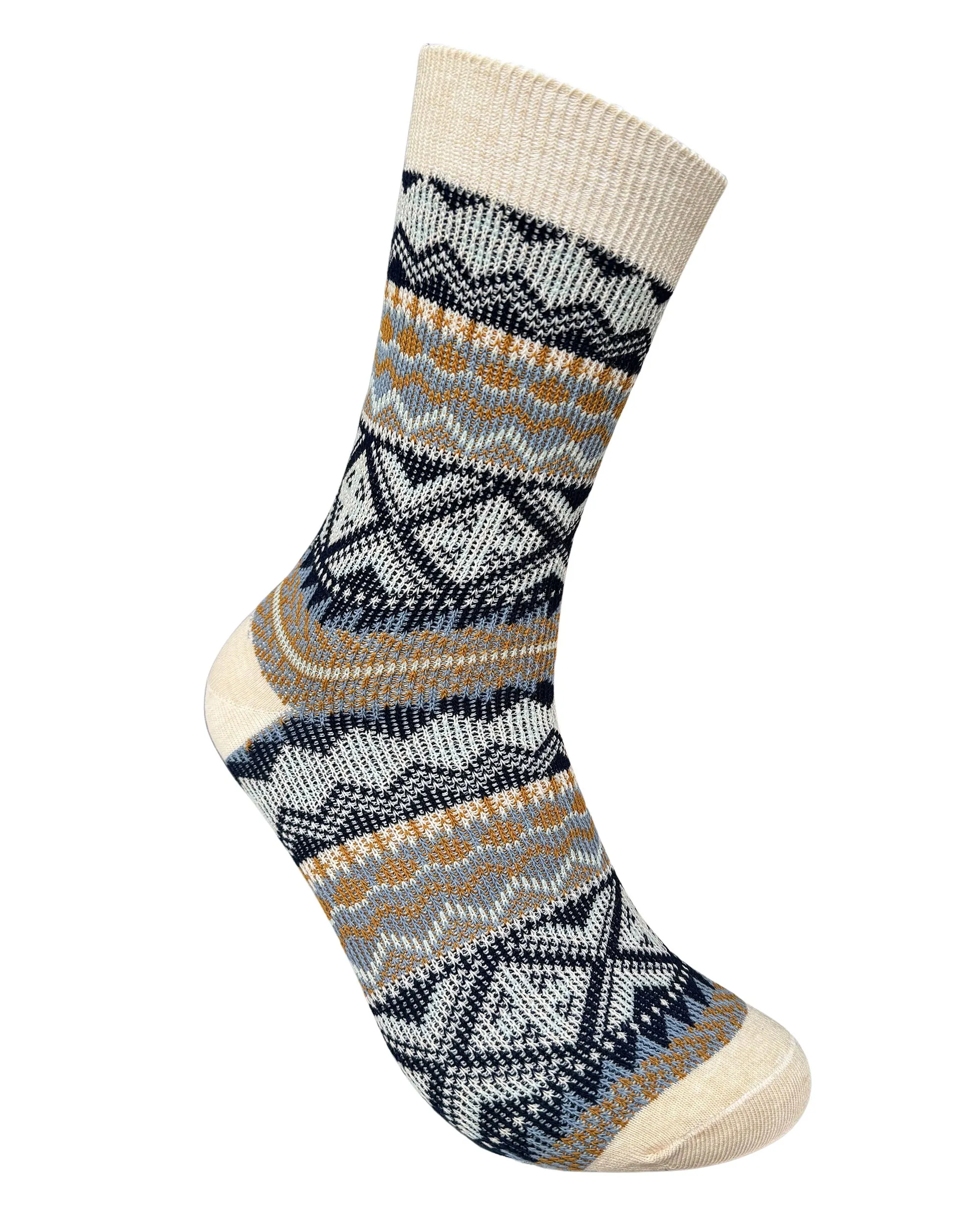 Vagden Jacquard Pattern B Cotton Casual Socks - Medium sold by Great Sox product image thumbnail 4