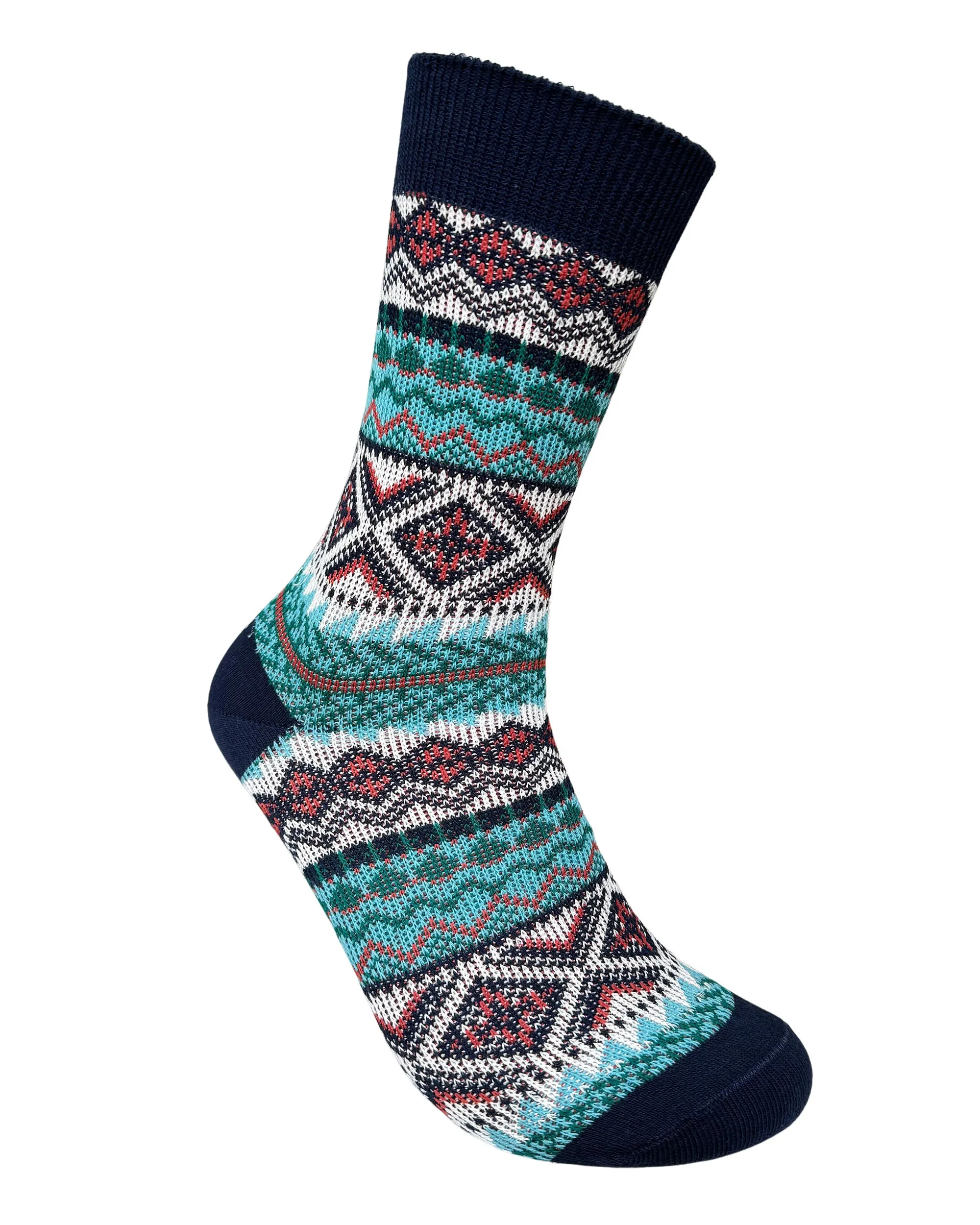 Vagden Jacquard Pattern B Cotton Casual Socks - Medium sold by Great Sox product image thumbnail 5