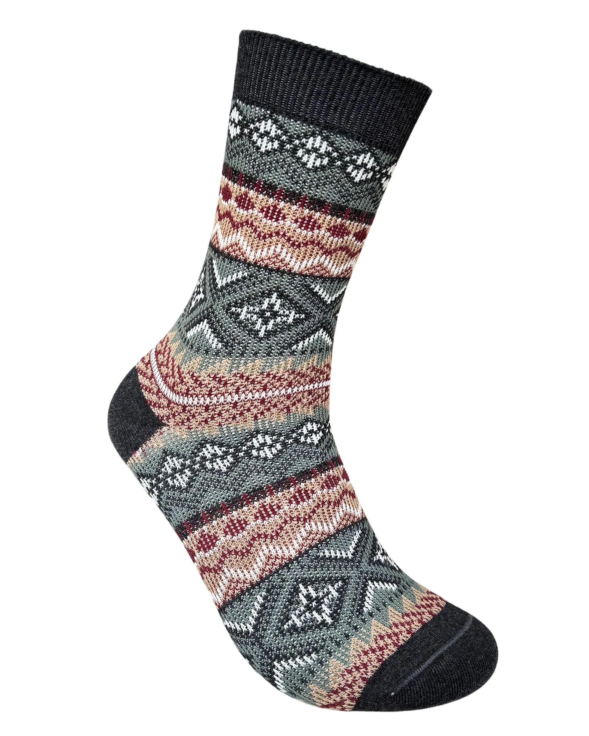 Vagden Jacquard Pattern B Cotton Casual Socks - Medium sold by Great Sox product image thumbnail 2