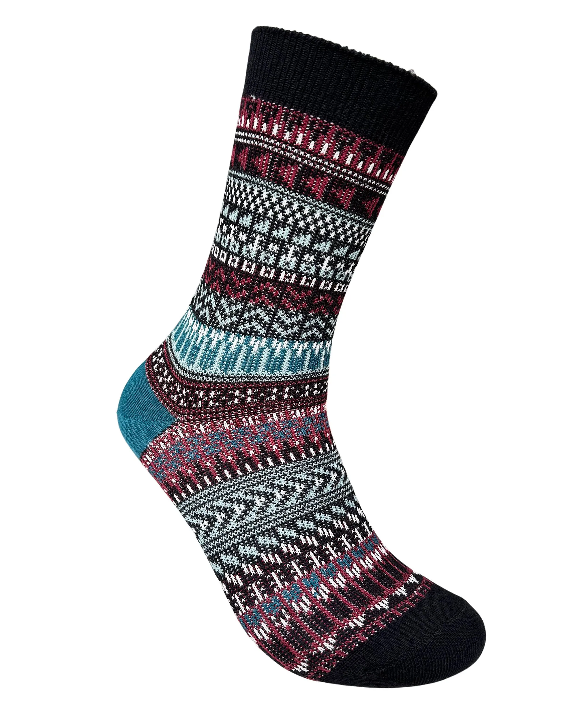 Vagden Jacquard Pattern C Cotton Casual Socks - Medium sold by Great Sox product image thumbnail 2
