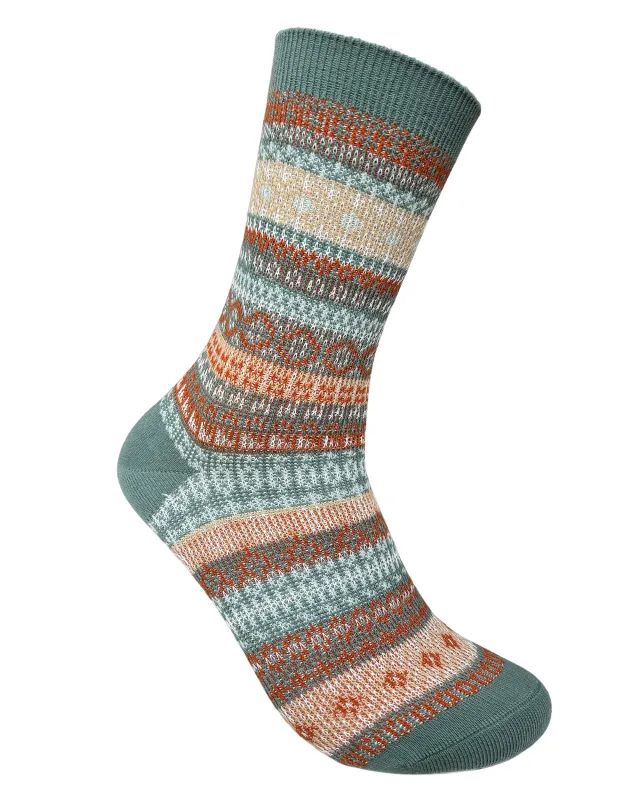 Vagden Jacquard Pattern E Cotton Casual Socks - Medium sold by Great Sox