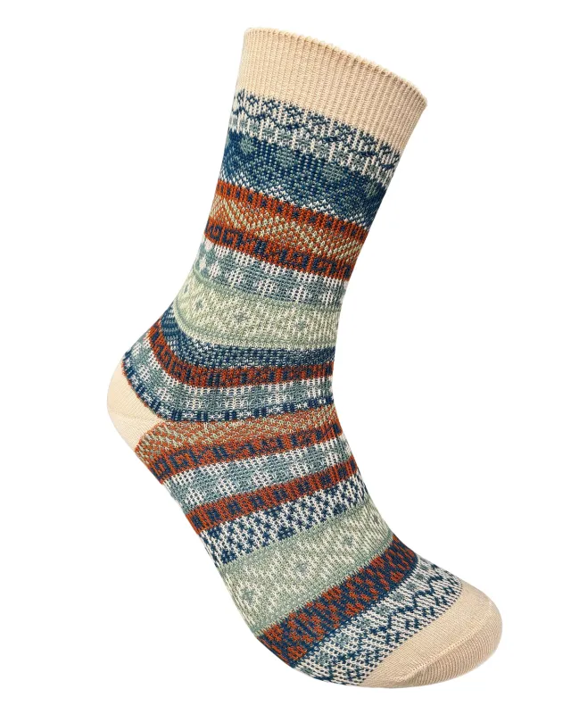 Vagden Jacquard Pattern F Cotton Casual Socks - Medium sold by Great Sox
